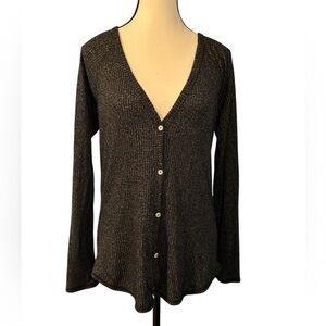 Modcloth Charcoal Button-Up Cardigan